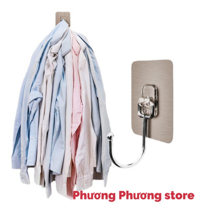 Combo Móc Dán Tường Móc Inox Siêu Dính Chắc Chịu Lực Treo Đỡ Đồ Dùng Tranh Ảnh - Miếng Dán Gắn Tường Đa Năng Trong Suốt Chịu Lực 10Kg