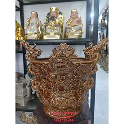 Bát hương giả cổ thời Lê  gốm sứ Bát Tràng