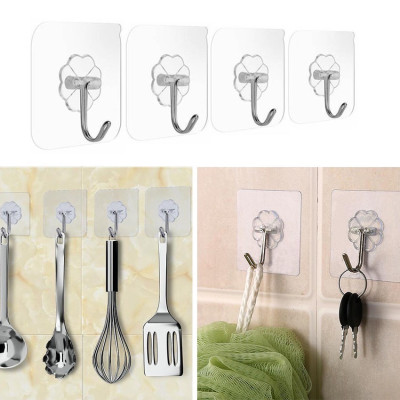 SET Móc Treo Trong Suốt Đa Năng Bằng Nhựa Nhỏ Gọn, Móc Dán Tường Siêu Chắc, Móc Treo Đồ Dùng Gia Đình. Taky Home 2213set
