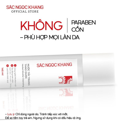 Combo 6 món Nước tẩy trang 145ml + Sữa rửa mặt 100g + Nước hoa hồng 145ml + Kem chống nắng 50g + Viên uống Collagen 60 viên + Kem dưỡng da ban đêm-10g  [Sắc Ngọc Khang official]