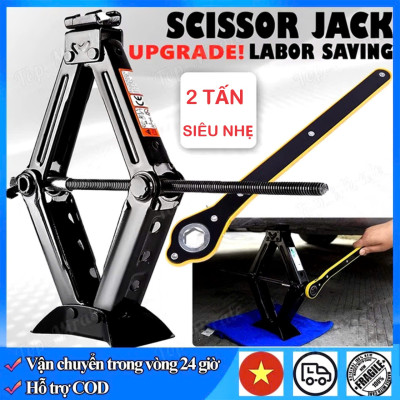 Kích Nâng Gầm 2 Tấn Kèm Cờ Lê - Thiết Kế Nhỏ Gọn, Dễ Dùng Cho Ô Tô, Xe Máy