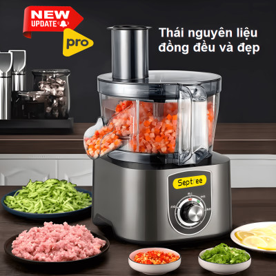 Máy thái rau củ quả đa năng chuyên nghiệp thương hiệu Septree ANS-A5, công suất 600W - Hàng Chính Hãng
