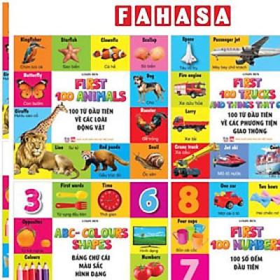 Sách - Bộ Sách 100 Từ Đầu Tiên Cho Bé (Bộ 4 Cuốn)