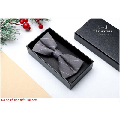 NHIỀU MẪU Nơ Đeo Cổ Nam Chú Rể Chất Dạ Kẻ Cao Cấp, Nơ Nam Đẹp, Nơ MC Ca Sỹ -  Full box