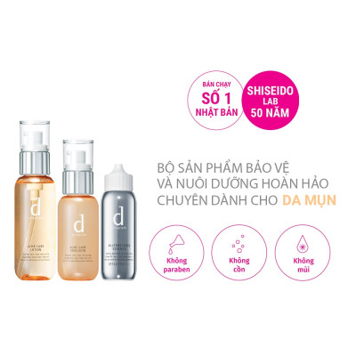 Bộ sản phẩm dProgram chống nắng và chăm sóc da mụn (Tinh chất chống nắng 40ml + Nước cân bằng cho da mụn 125ml + Sữa dưỡng cho da mụn 100ml)