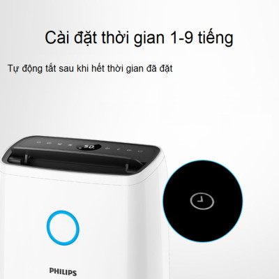 Máy hút ẩm dung tích 4 lít Philips DE3203/00, công suất 395W, diện tích sử dụng 63m2 - Hàng Nhập Khẩu