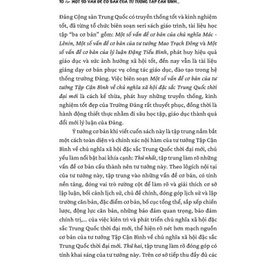 Một số vấn đề cơ bản của tư tưởng Tập Cận Bình về chủ nghĩa xã hội đặc sắc Trung Quốc thời đại mới - bản in 2024