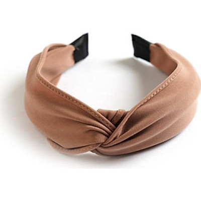 Bờm cài tóc bản to 1 mầu sang trọng mẫu mới thanh lịch - BN96.7 Da đậm