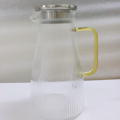 BÌNH ĐỰNG NƯƠC THỦY TINH CHỊU NHIỆT VÂN SỌC NẮP INOX - VD52 