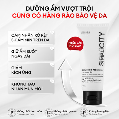 Bộ sản phẩm Men Stay Simplicity chăm sóc da dầu mụn cho nam Acne Relief Skincare Trio: Sữa rửa mặt 100g x Serum 30ml x Kem dưỡng ẩm 80g