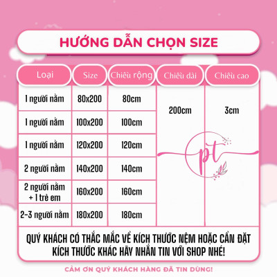 Nệm Cao Su Non Chần Viền Diamond Dày 3cm Kích Thước 80cm/1m/1m2/1m4/1m6/1m8 Đủ Size Tặng Kèm Ga Nệm