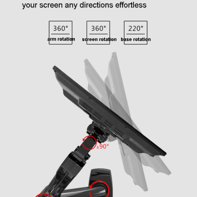 Giá treo 2 màn hình máy tính nhập khẩu F160 cho 17 - 27inch