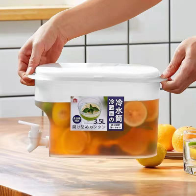 Hộp đựng nước có vòi 3,5L , bình đựng nước để tủ lạnh ,đựng nước trà ,detox ,nước trái cây tiện dụng và cao cấp ,chịu nhiệt cao