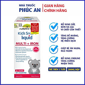 Siro bổ sung sắt, kẽm và vitamin tổng hợp cho bé Nature
