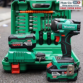 Máy siết bulong WORKFIX (WF-IW450N) đầu 2 trong 1 Lực siết 450Nm  Không Chổi Than - HÀNG chính hãƞg
