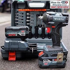 Máy Siết Bulong Pin 10 Cell Workfix 21V Lực Siết 450Nm - Motor 100% Ruột Đồng - Động Cơ Không Chổi Than - Bảo Hành 12T