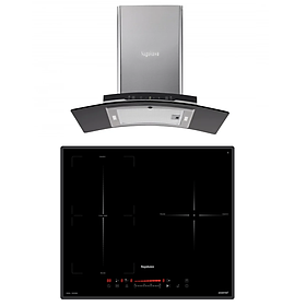 Combo Bếp 3 Lò Điện Từ Nagakawa UltraSlim NK3C06M Và Máy Hút Mùi Nagakawa NKCH09M70 Tích hợp công nghệ NaSYNC - Tự động đồng bộ điều khiển giữa bếp điện từ và hút mùi Điều khiển chuyển động Leap Motion và Touch Control bằng cách vẫy tay - Hàng Chính Hãng