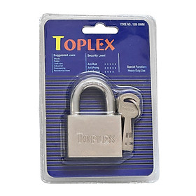 Ổ khóa TOPLEX 1205-50 mm cao cấp, khóa an toàn, chống chìa giả, chất liệu hợp kim thép, lõi hợp kim đồng.