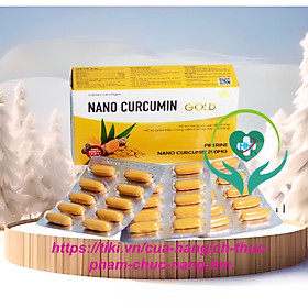 Nano curcumin Gold Kingphar, hộp 30 viên, dùng cho người bị viêm loét dạ dày