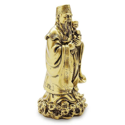 Bộ tượng Phước Lộc Thọ CTT2 size trung 9 x 9.7 x 19cm Tundo mạ vàng hoặc màu xanh chọn màu