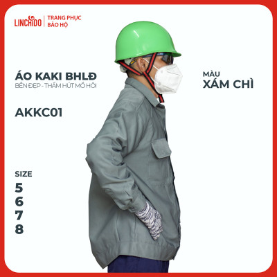 Áo kaki Bảo Hộ Lao Động Chất Liệu Thấm Hút Mồ Hôi Thoáng Mát Bền Đẹp - Mã AKKC01