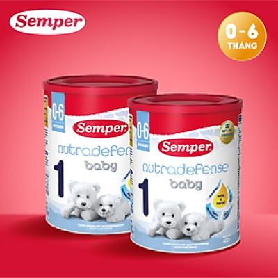 Combo 2 Sữa bột công thức Semper Nutradefense Baby 1 400g/hộp