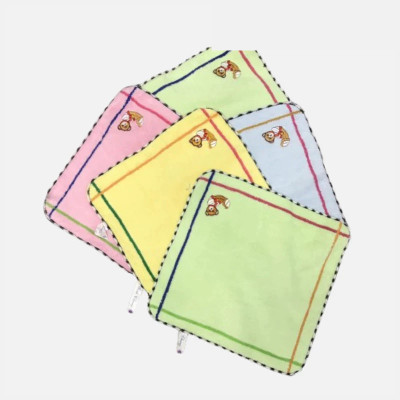 01 Khăn Mặt Trẻ Em Bé Vuông Kích Thước 25x25cm 100% Cotton Siêu Mềm Mịn Siêu Thấm Kháng Khuẩn Cao Cấp Sợi Bông Thấm Hút Tốt Dành Cho Mọi Loại Da Giao Màu Ngẫu Nhiên