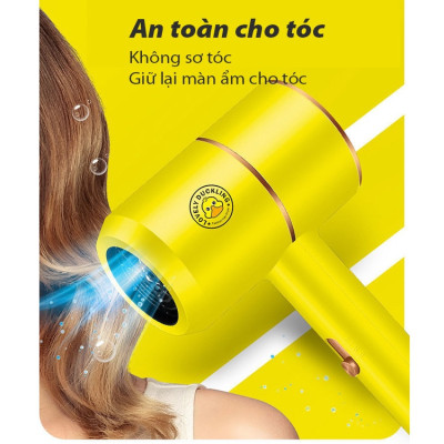 Dụng Cụ Làm Đẹp - Máy Sấy Tóc Mini Hình Con Vịt Vàng Loại Xịn, Siêu Dễ Thương Nóng Lạnh 3 Tốc Độ Gió.