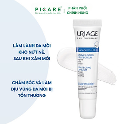 Uriage Bariéderm Cica-Lips Repairing Balm, Kem Dưỡng Môi Khô và Nứt Nẻ (15 ml)