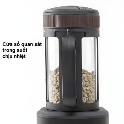 Máy rang hạt cà phê không khí dùng cho gia đình cao cấp Cafemasy CCR-1209R2 - Bảo Hành 12 Tháng (Hàng Nhập Khẩu)