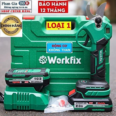 Kéo cắt cành pin WORKFIX WF-CP30BL, Động cơ Không chổi than, Màn hình led hiển thị- Bảo hành chính hãƞg.