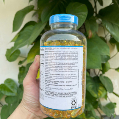 Dầu cá Omega 369 Member’s Mark Supports Heart Health Mỹ tăng sức khỏe cho tim, não, khớp, mắt và cải thiện da khô - QuaTangMe Extaste