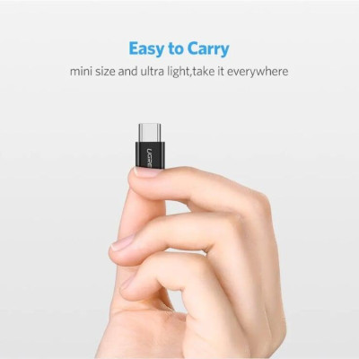 Ugreen UG30391US157TK Màu Đen Đầu chuyển đổi TYPE C sang MICRO USB vỏ nhựa ABS - HÀNG CHÍNH HÃNG