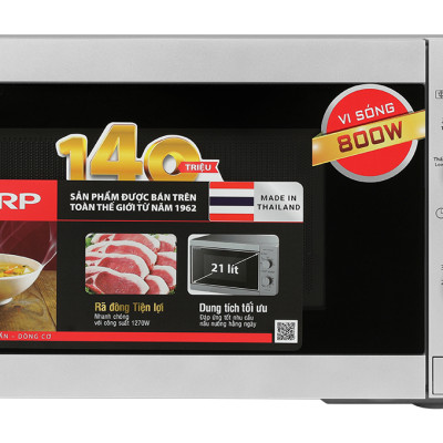 Lò vi sóng có nướng Sharp R-G211TV-SL 21 lít - Hàng chính hãng - Bảo hành 12 tháng