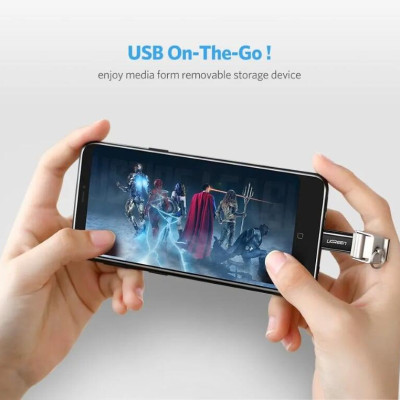 Ugreen UG30391US157TK Màu Đen Đầu chuyển đổi TYPE C sang MICRO USB vỏ nhựa ABS - HÀNG CHÍNH HÃNG