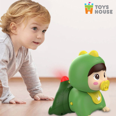 Búp bê tập bò có nhạc cho bé Toyshouse HE0709 Màu xanh