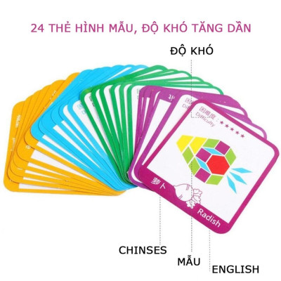 Đồ Chơi Xếp Hình Tangram Bằng Gỗ 155 Chi Tiết  Nhiều Màu Sắc Xếp Được Hàng Nghìn Hình Khác Nhau Cho Bé Tư Duy Sáng Tạo