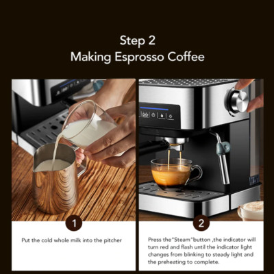 Máy pha cà phê Espresso phiên bản cao cấp thương hiệu BioloMix CM6863 - HÀNG NHẬP KHẨU