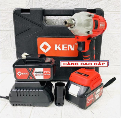 Máy Siết Bulong 199V Đầu 2 Trong 1, Máy Bắn Bulong Không Chổi Than Khoan Tường Bắn Vít Mở Ốc Xe Pin Khỏe