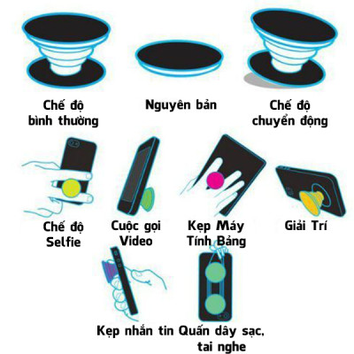 Popsocket in hình dành cho điện thoại mẫu Bướm Xanh Và Hoa Hồng