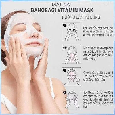 COMBO 10 Miếng Mặt Nạ BANOBAGI PREMIUM Thế Hệ Mới Dưỡng Da Chuyên Sâu Dành Cho Mọi Loại Da 30ml