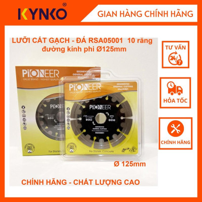 LƯỠI CẮT GẠCH - ĐÁ RSA05001 10 răng đường kính phi Ø 125mm chuyên cắt gạch, đá chất lượng cao chính hãng