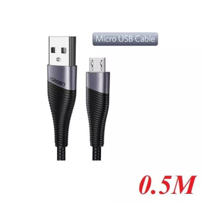 Ugreen UG50872ED017TK 0.5M màu Xám Cáp sạc truyền dữ liệu USB 2.0 sang MICRO USB đầu mạ thiếc - HÀNG CHÍNH HÃNG