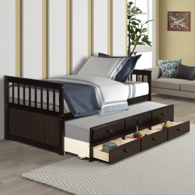[Miễn phí vận chuyển, lắp đặt] Giường tầng thấp xuất khẩu Lincoln 1m/1m-IBIE
