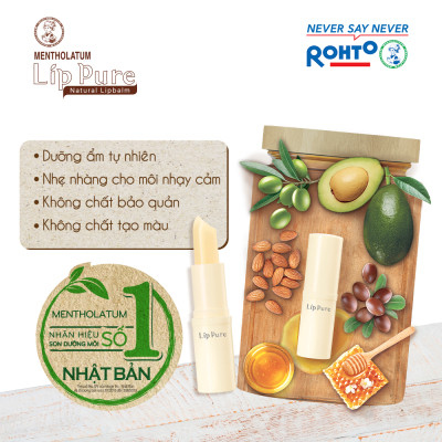 Son dưỡng môi không màu thành phần tự nhiên Lip Pure