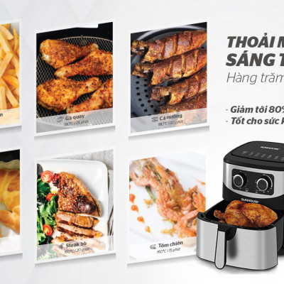 Nồi chiên không dầu Sunhouse SHD4035 9 lít - Hàng chính hãng