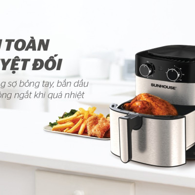 Nồi Chiên Không Dầu Sunhouse SHD4026 (6 lít) - Hàng Chính Hãng