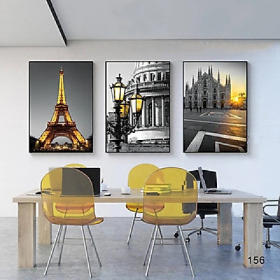 Bộ tranh canvas treo tường Paris