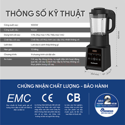 Máy xay nấu đa năng Bluestone BLB-6036 - Hàng chính hãng
