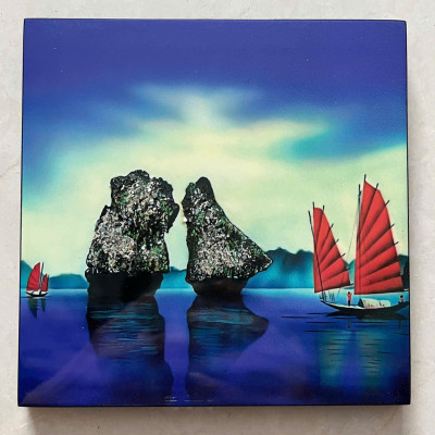 Tranh sơn mài - ĐỒNG QUÊ VIỆT NAM -hàng xuất khẩu nhiều mẫu